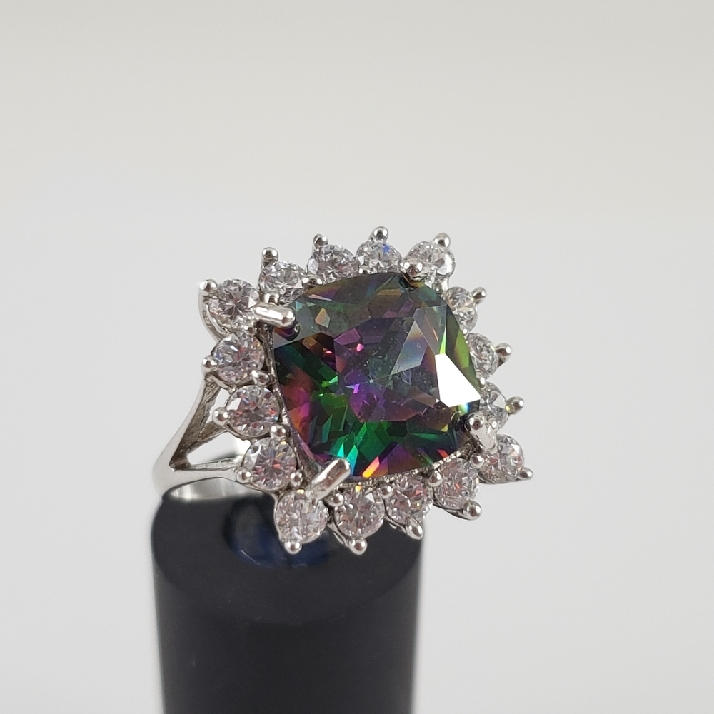 Mystic quartz ring size 8.5 solid silver - Picture 5 of 12